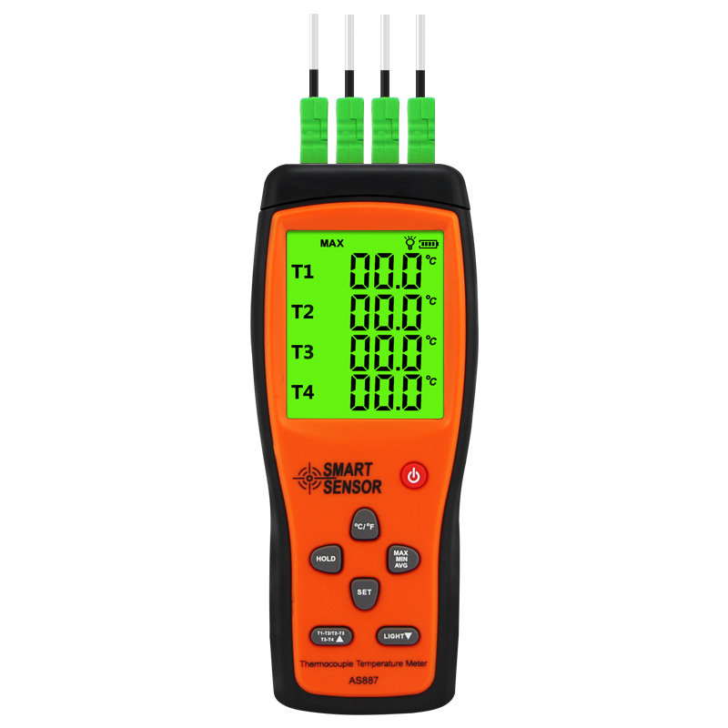 AS887 K型四通道熱電偶溫度計